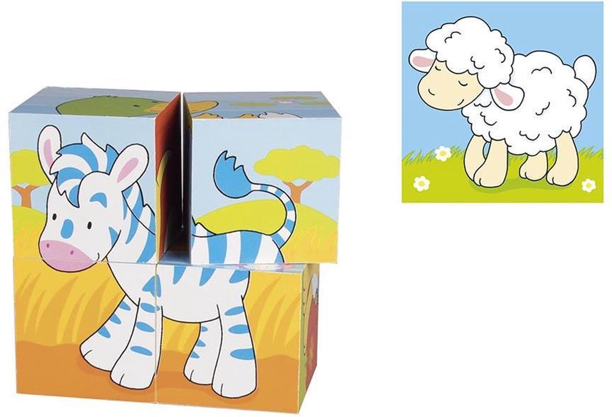 Animals, cube puzzle