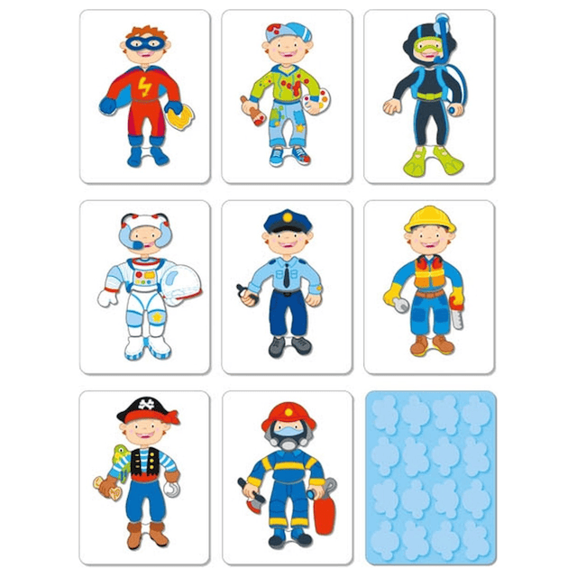Dress-up magnet game, boy