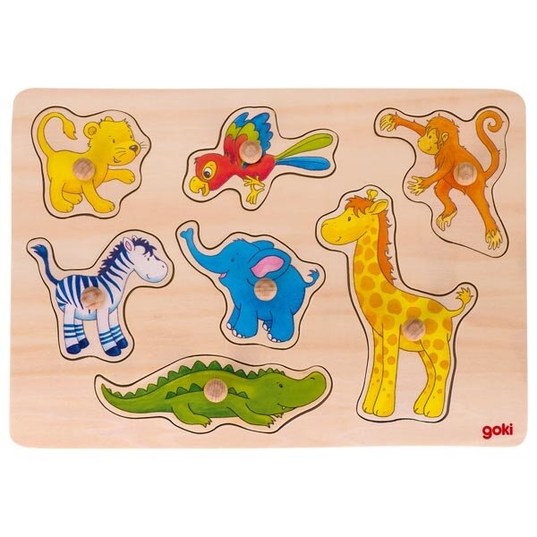 Puzzle with hidden pictures wild animals