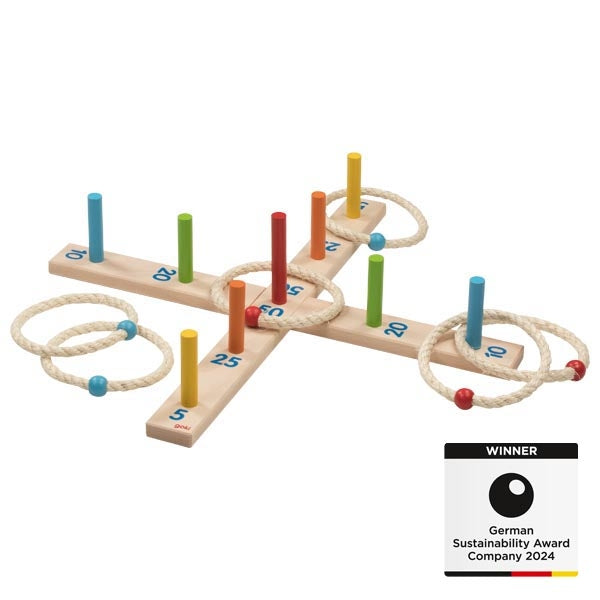 Goki Hoopla Game with 6 Sisal Rings