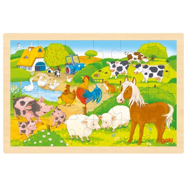 Goki Jigsaw Puzzle - Farm and Zoo 24 Pieces