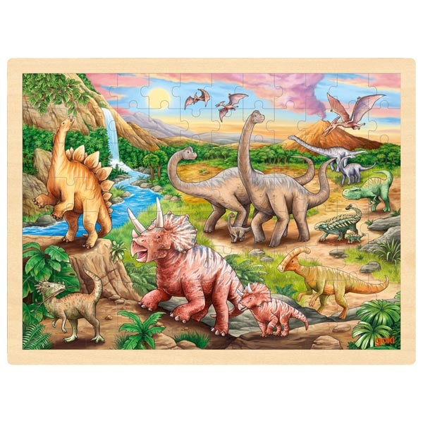 Goki Jigsaw Puzzle - Dinosaur Track 96 Pieces