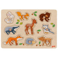 Goki Lift Out Puzzle - Forest Animals 9 Pieces