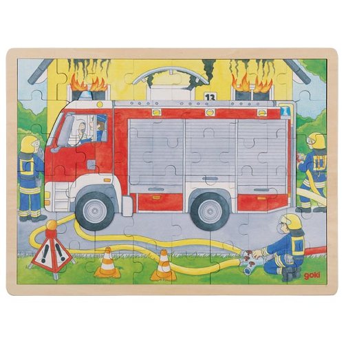 Goki Layer Puzzle - Firefighters at Work 60 Pieces
