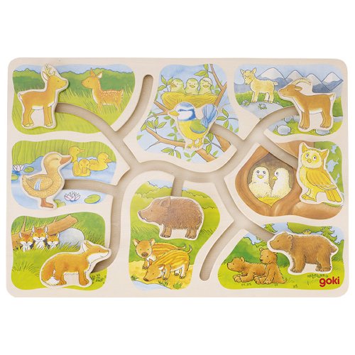 Goki Sliding Puzzle - Who Belongs to Whom? 8 Pieces