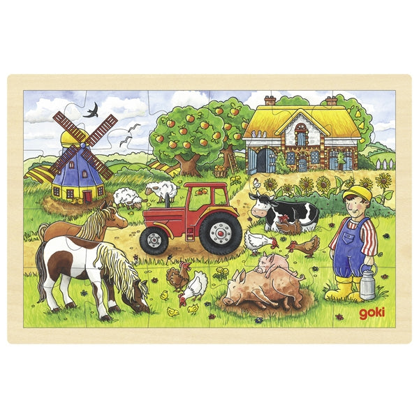Goki Jigsaw Puzzle - Mr. Miller's Farm 24 Pieces