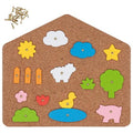 Wooden Hammer and Nail Game - House