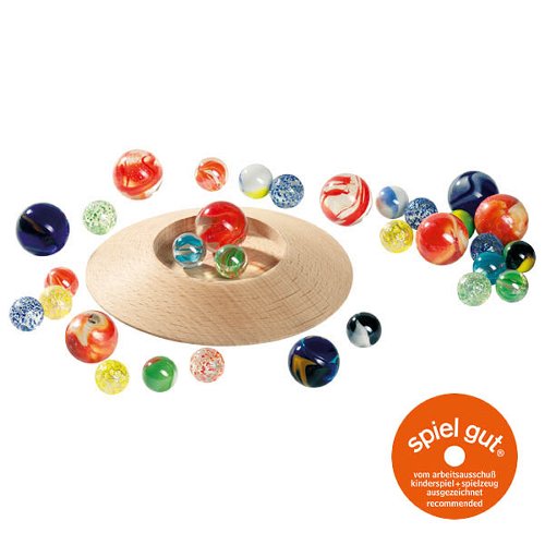 Marble Plate Game with 31 Marbles