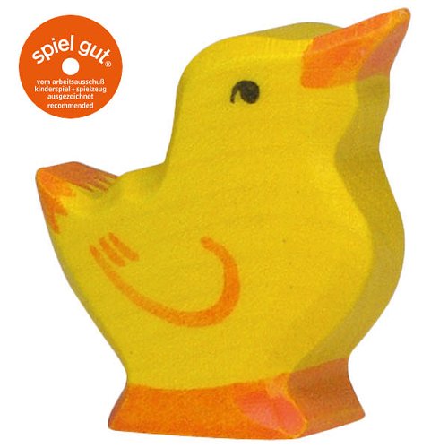 Yellow rubber duck with orange beak and feet on a white background