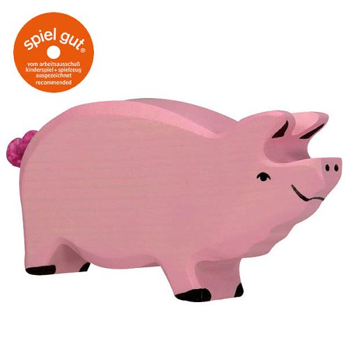 Pink piggy bank on a white background