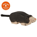 wooden toy resembling a mole on a white background