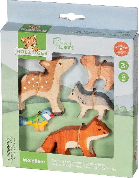 Forest Animals, Set of 5 Wooden Figures