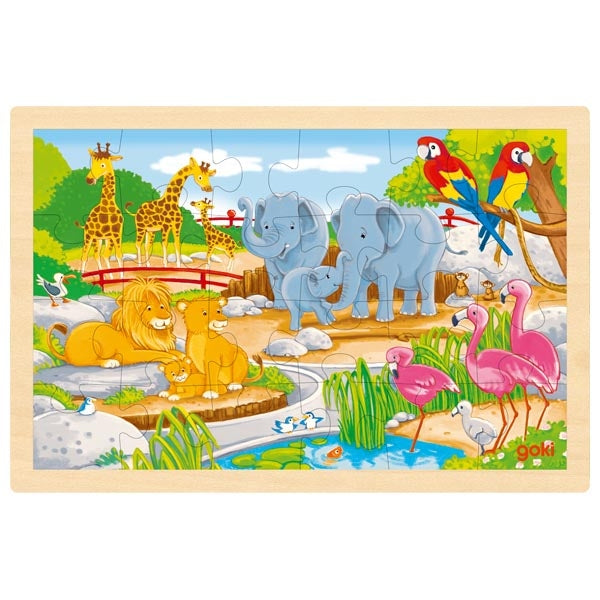 Goki Jigsaw Puzzle - Farm and Zoo 24 Pieces