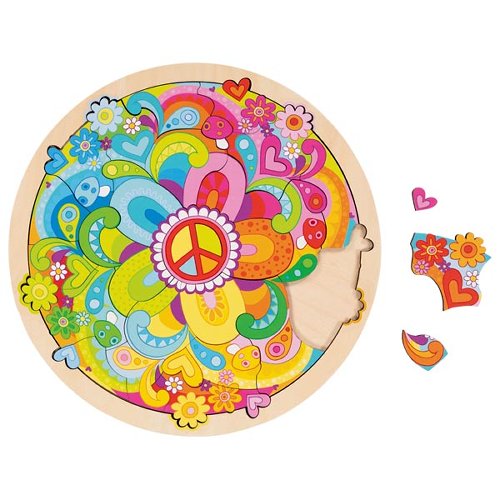 Goki Jigsaw Puzzle - Mandala Flowers 34 Pieces