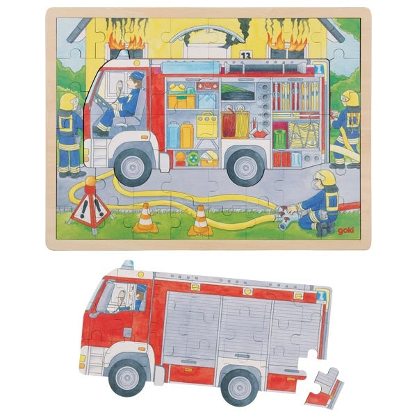 Goki Layer Puzzle - Firefighters at Work 60 Pieces