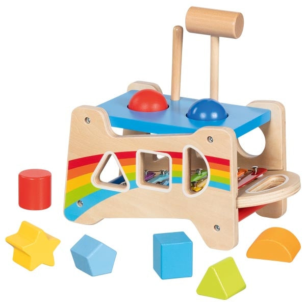 Hammer bench with xylophone and sorting function