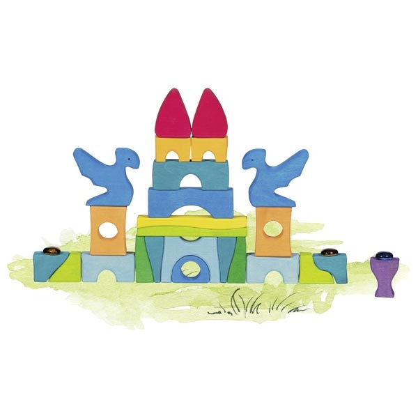 Castle building puzzle sparkling stone