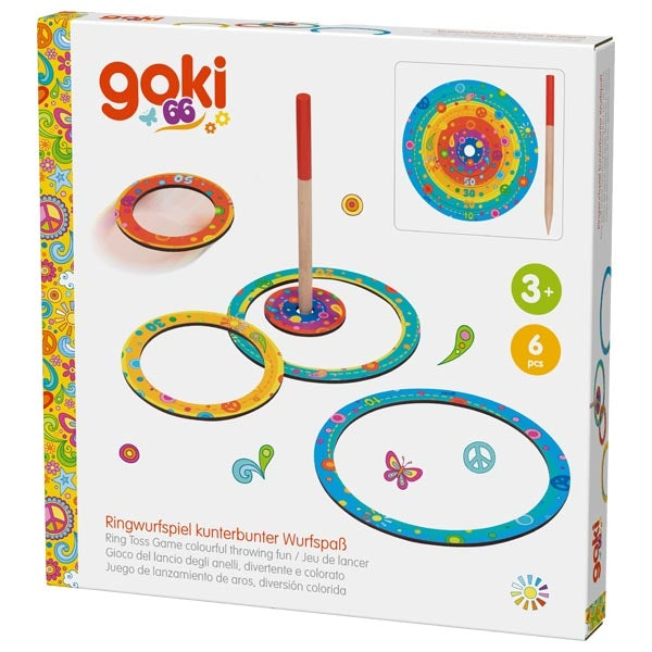 Ring Toss Game colourful throwing fun with 4 rings
