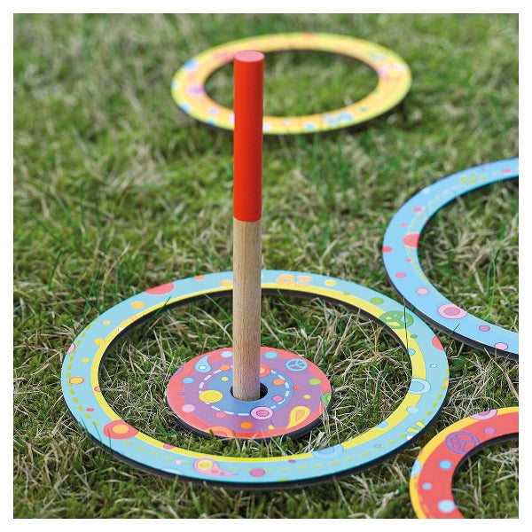 Ring Toss Game colourful throwing fun with 4 rings