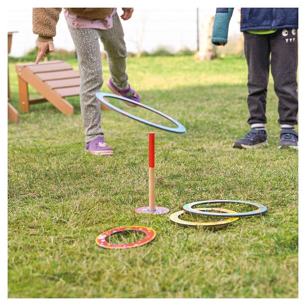 Ring Toss Game colourful throwing fun with 4 rings