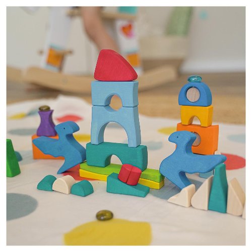 Castle building puzzle sparkling stone