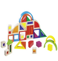 Rainbow building blocks with windows