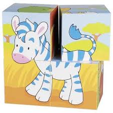 Animals, cube puzzle