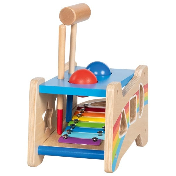 Hammer bench with xylophone and sorting function